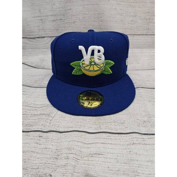 Vintage Vero Beach Dodgers Minor League Fitted New Era Hat Size 7 1/8 100% Wool - Picture 1 of 8